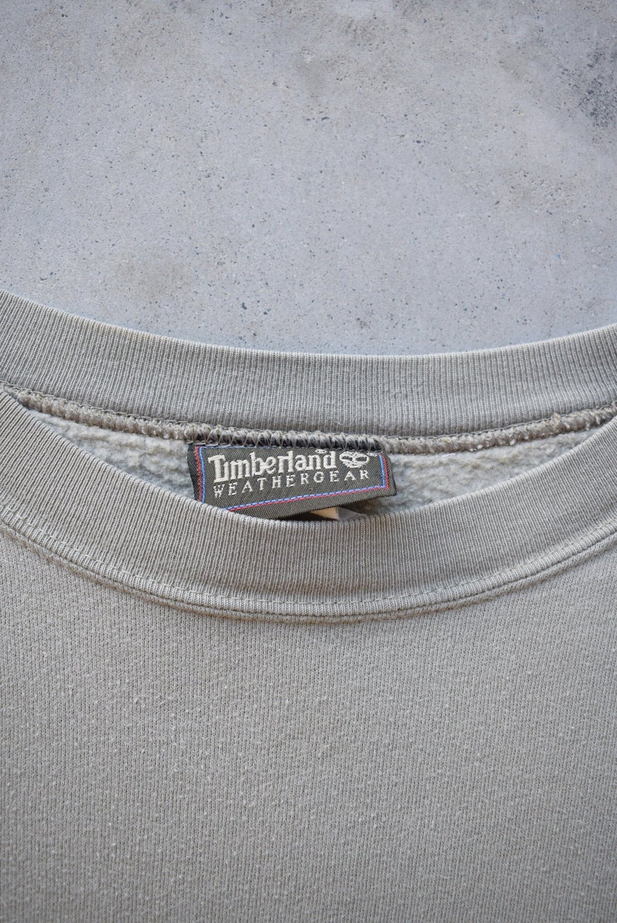 Timberland Weathergear Tan Embroidered Spellout Crewneck — 2000s (M/L) - Retrospective Store