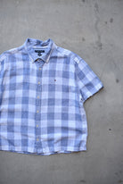 Tommy Hilfiger Blue Cropped Button Up — 2000s (M/L) - Retrospective Store