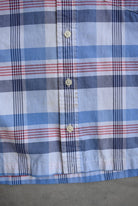 Tommy Hilfiger Blue Cropped Button Up — 2000s (XL/XXL) - Retrospective Store