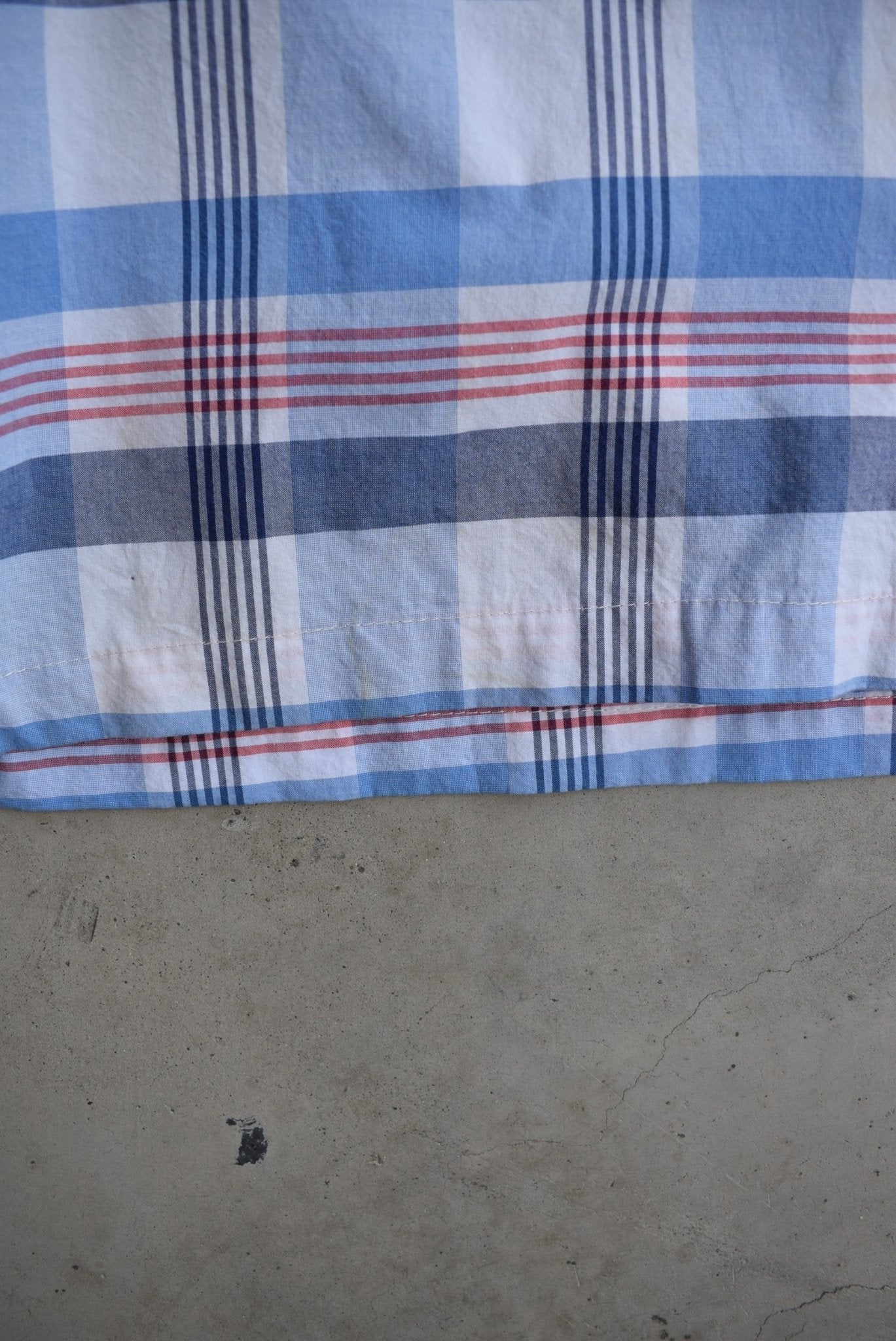 Tommy Hilfiger Blue Cropped Button Up — 2000s (XL/XXL) - Retrospective Store