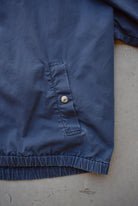 Tommy Hilfiger Navy Embroidered Logo Harrington Jacket — 1990s (XL) - Retrospective Store