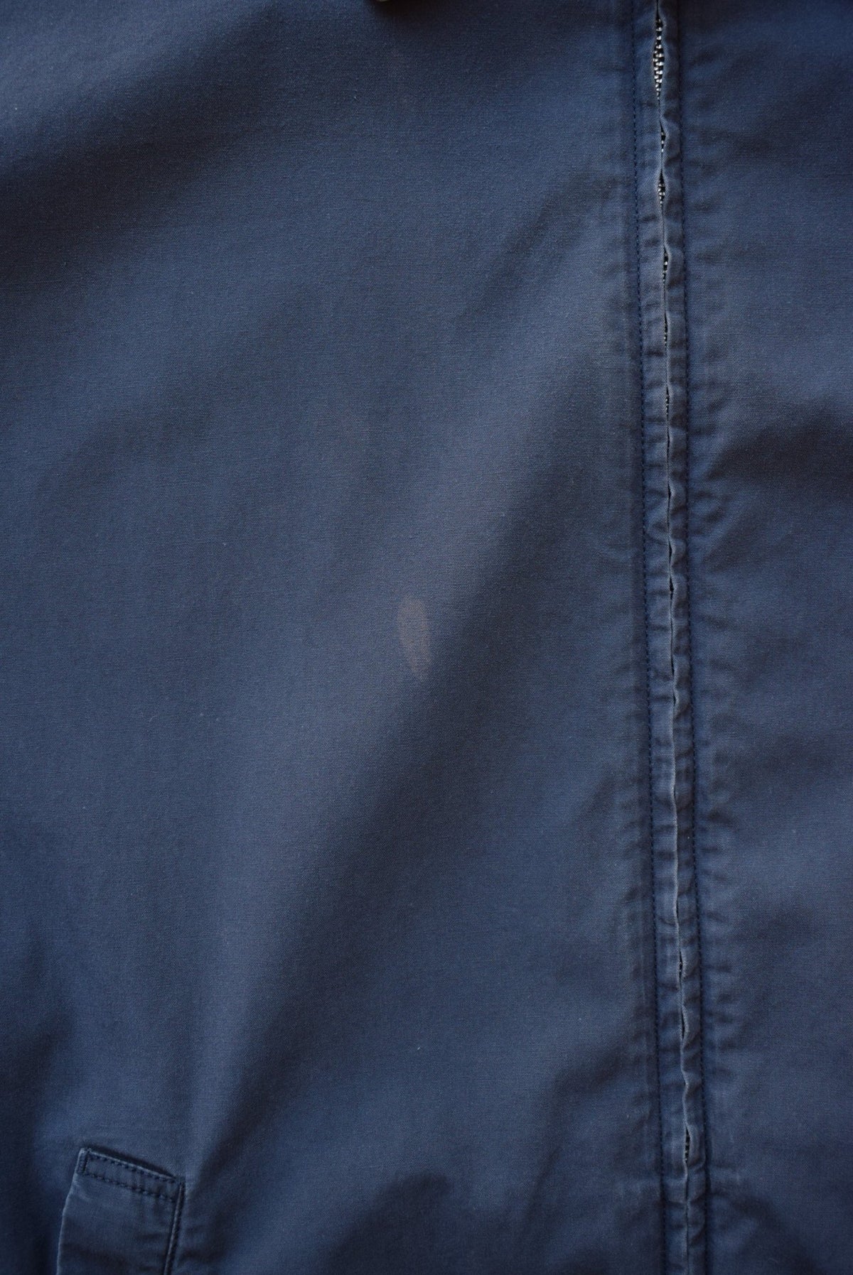 Tommy Hilfiger Navy Embroidered Logo Harrington Jacket — 1990s (XL) - Retrospective Store