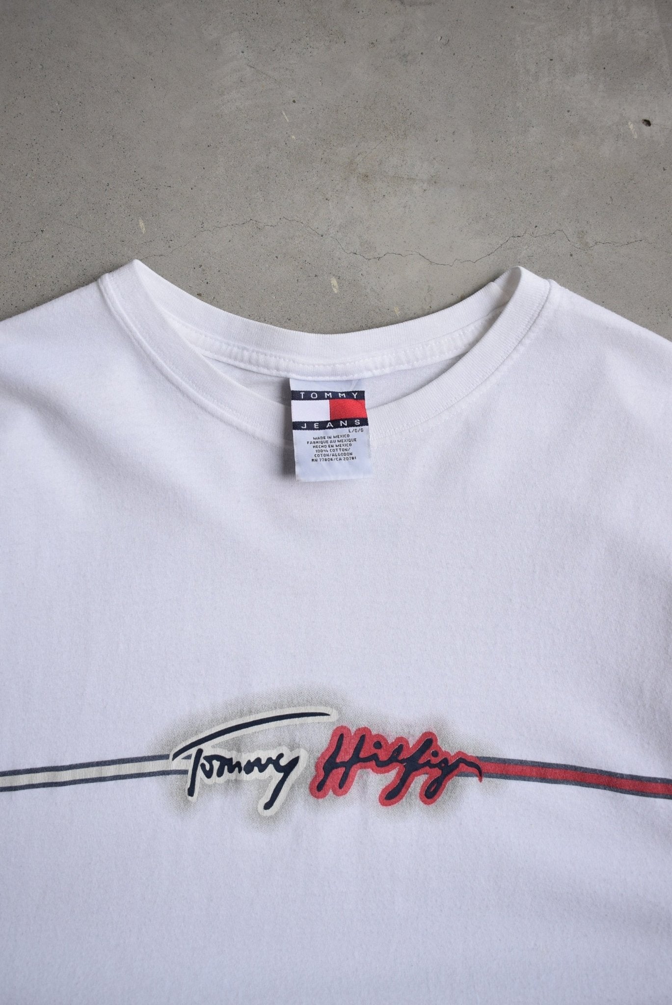 Tommy Hilfiger Spellout Tee — 2000s (L/XL) - Retrospective Store