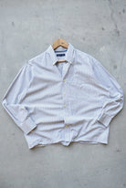 Tommy Hilfiger White Cropped Long Sleeve Button Up — 2000s (L) - Retrospective Store