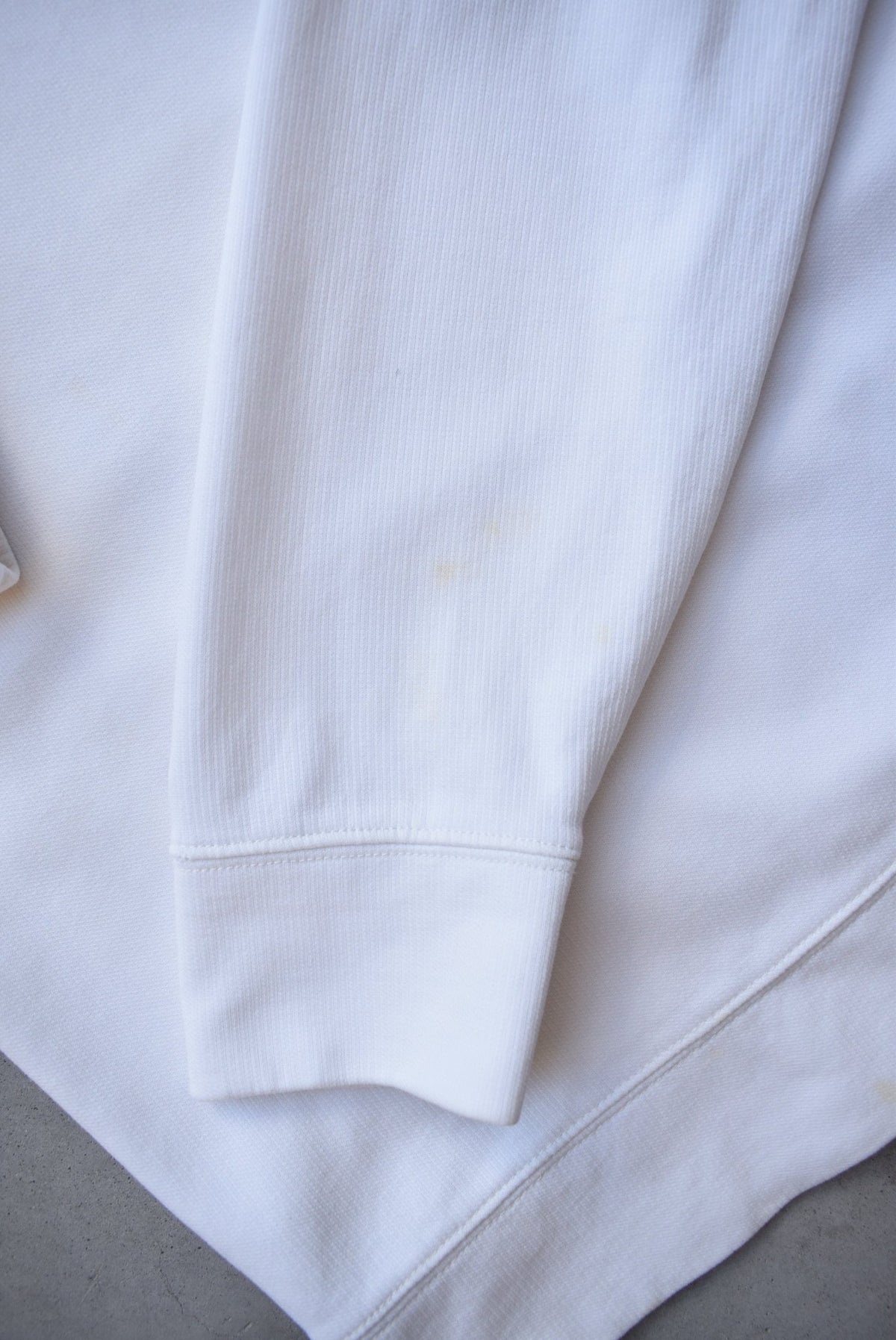 Tommy Hilfiger White Embroidered Spellout Quarter Zip — 1990s (M) - Retrospective Store