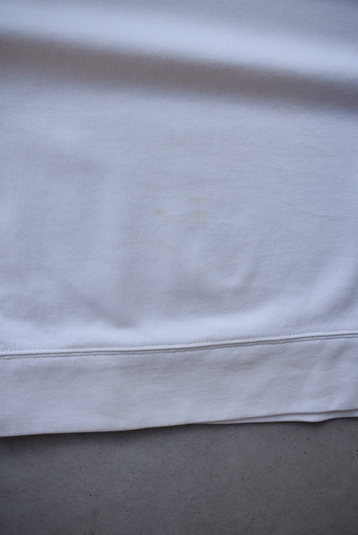 Tommy Hilfiger White Embroidered Spellout Quarter Zip — 1990s (M) - Retrospective Store