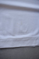 Tommy Hilfiger White Embroidered Spellout Quarter Zip — 1990s (M) - Retrospective Store