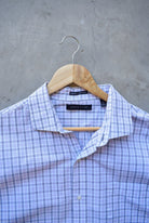 Tommy Hilfiger White & Purple Cropped Long Sleeve Button Up — 2000s (L) - Retrospective Store