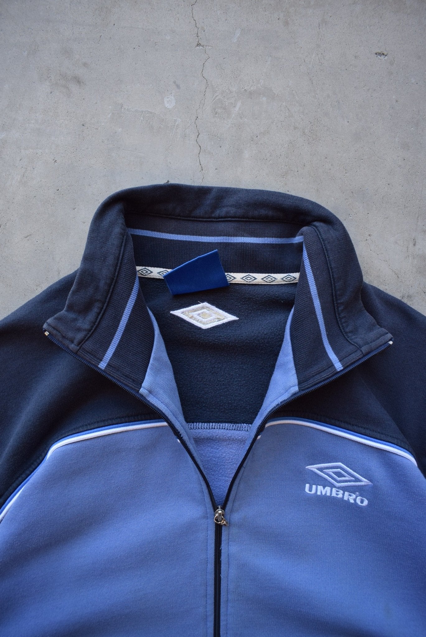 Umbro Blue Embroidered Spellout Jacket — 1990s (S) - Retrospective Store