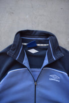 Umbro Blue Embroidered Spellout Jacket — 1990s (S) - Retrospective Store