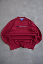 Umbro Burgandy Embroidered Spellout Crewneck — 2000s (M/L) - Retrospective Store
