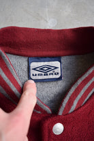 Umbro Burgandy Embroidered Varsity Jacket — 2000s (L) - Retrospective Store