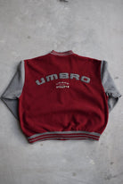 Umbro Burgandy Embroidered Varsity Jacket — 2000s (L) - Retrospective Store