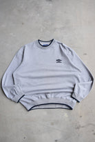 Umbro Grey Embroidered Logo Crewneck — 1990s (XXL) - Retrospective Store