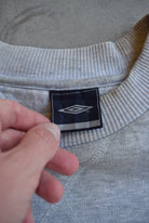 Umbro Grey Embroidered Logo Crewneck — 2000s (M) - Retrospective Store