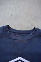 Umbro Navy Embroidered Spellout Crewneck — 1990s (XL) - Retrospective Store