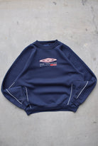 Umbro Pro-Training Navy Embroidered Spellout Crewneck — 2000s (L) - Retrospective Store