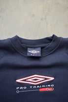 Umbro Pro-Training Navy Embroidered Spellout Crewneck — 2000s (L) - Retrospective Store