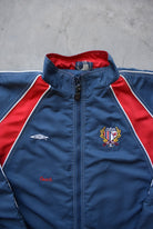 Umbro x Oakville Soccer Club Blue & Red Embroidered Jacket — 1990s (XL) - Retrospective Store