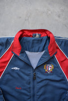 Umbro x Oakville Soccer Club Blue & Red Embroidered Jacket — 1990s (XL) - Retrospective Store