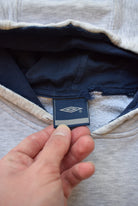 Umbro x Shelbourne FC Grey & Navy Embroidered Hoodie — 1990s (L) - Retrospective Store