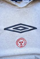 Umbro x Shelbourne FC Grey & Navy Embroidered Hoodie — 1990s (L) - Retrospective Store