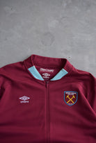 Umbro x West Ham United Burgandy Embroidered Jacket — 2000s (XXL) - Retrospective Store