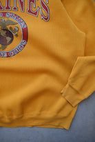 United States Marines Yellow Graphic Crewneck — 1990s (L) - Retrospective Store
