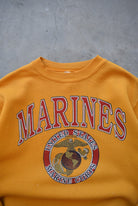 United States Marines Yellow Graphic Crewneck — 1990s (L) - Retrospective Store