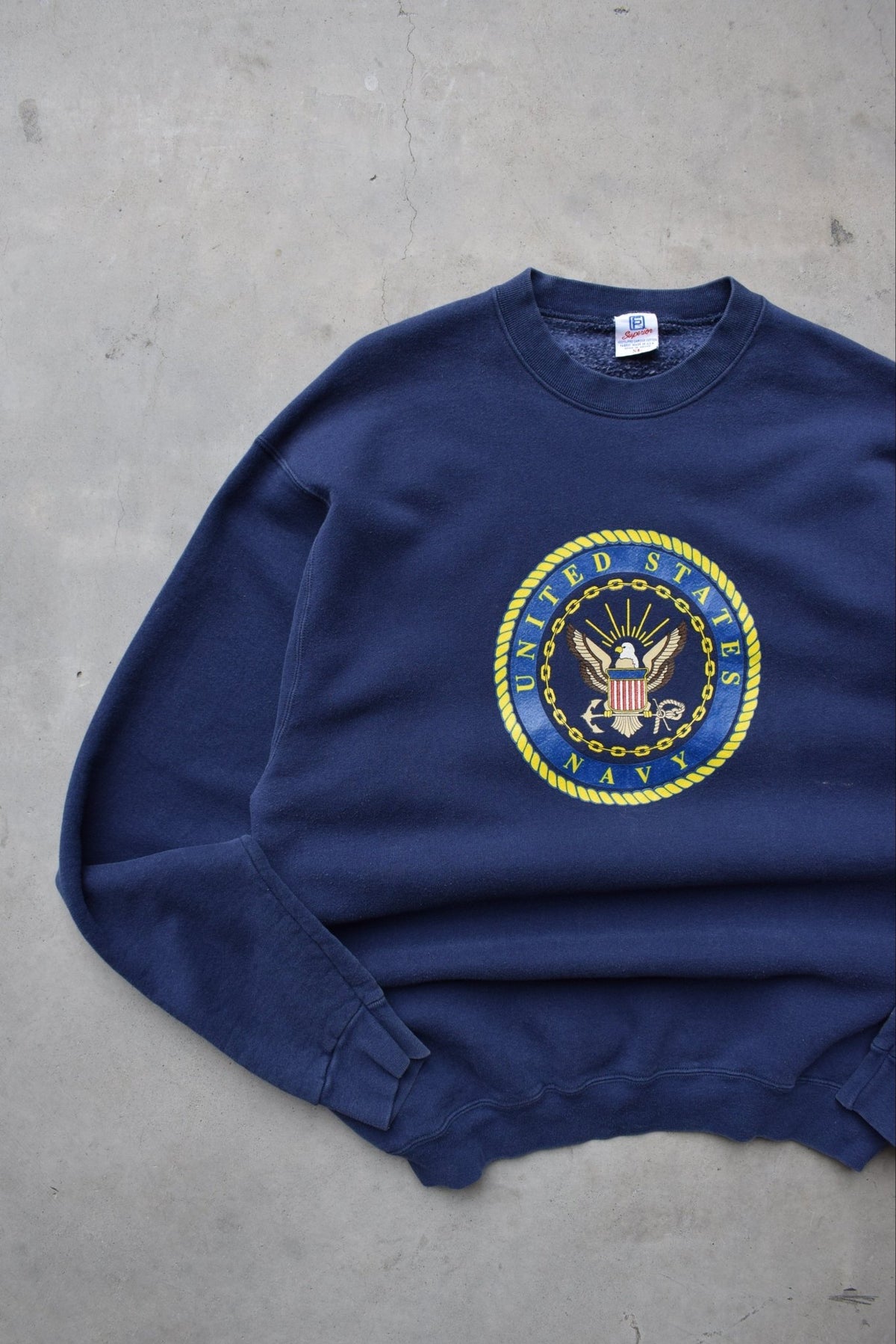 United States Navy Graphic Crewneck — 1990s (L) - Retrospective Store