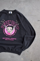 Universal Studios x Betty Boop Black Graphic Crewneck — 1998 (M) - Retrospective Store