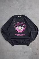 Universal Studios x Betty Boop Black Graphic Crewneck — 1998 (M) - Retrospective Store