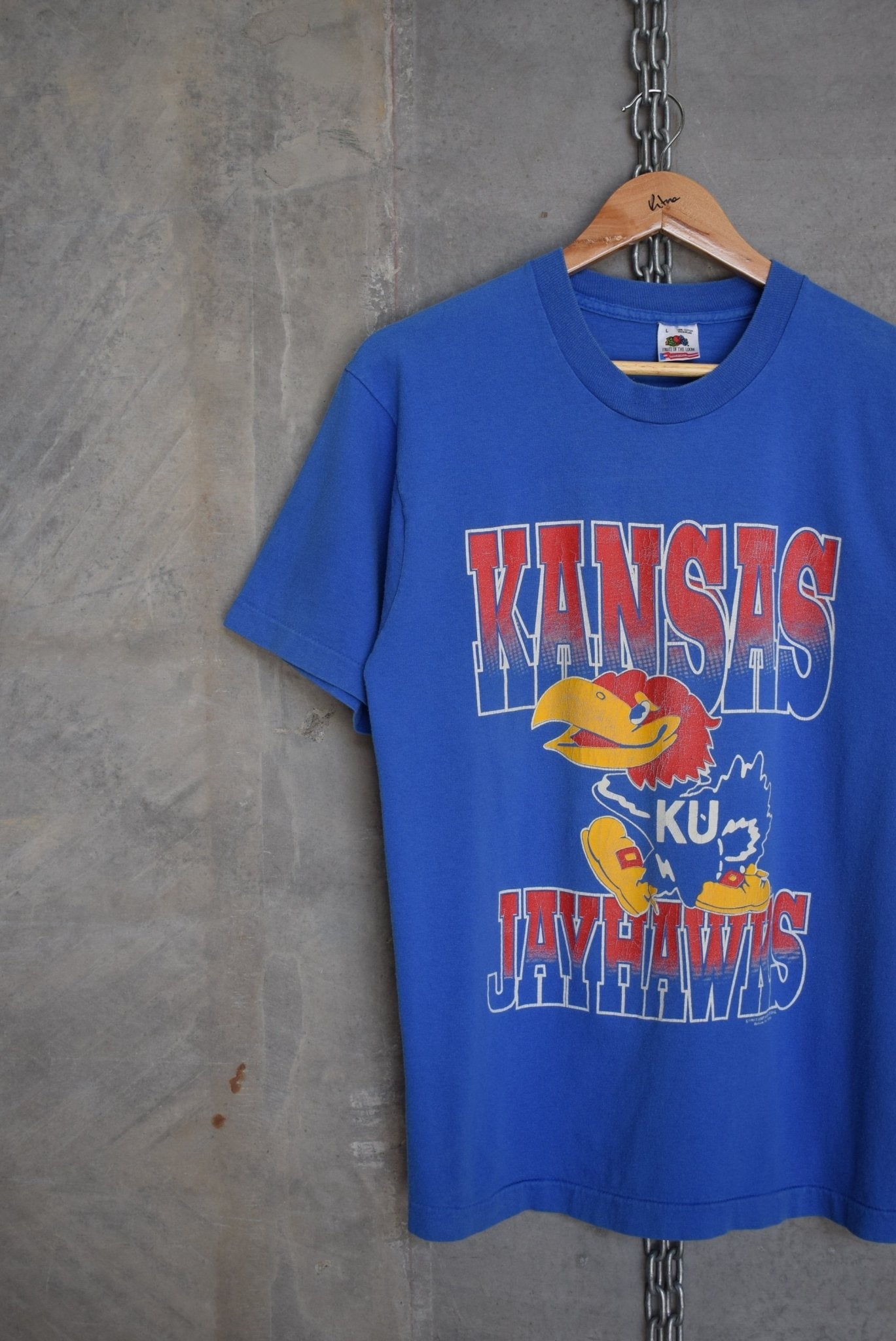 University of Kansas Jayhawks Tee — 1991 (M) - Retrospective Store