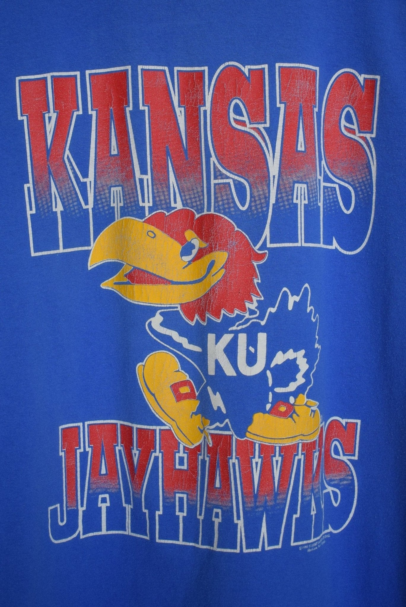 University of Kansas Jayhawks Tee — 1991 (M) - Retrospective Store