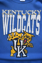University of Kentucky Wildcats Blue Graphic Crewneck — 1990s (L) - Retrospective Store