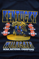 University of Kentucky Wildcats Champions Black Graphic Tee — 1996 (M/L) - Retrospective Store