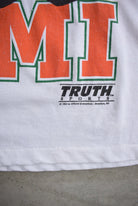 University of Miami Hurricanes White Graphic Tee — 1993 (L) - Retrospective Store