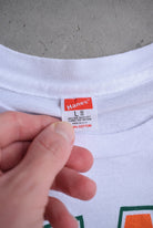 University of Miami White Graphic Tee — 1990s (M) - Retrospective Store