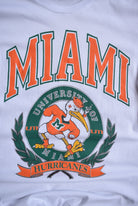 University of Miami White Graphic Tee — 1990s (M) - Retrospective Store