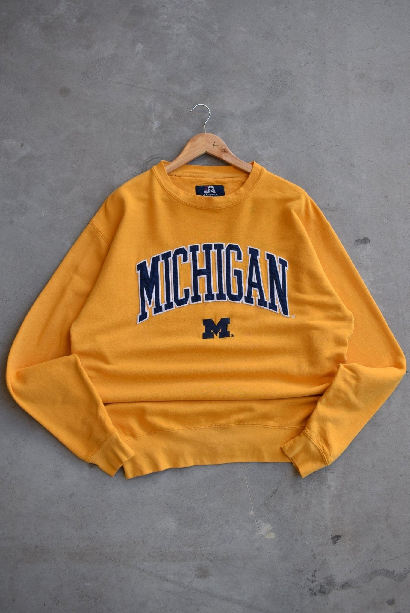 University of Michigan Embroidered Crewneck — 2000s (L) - Retrospective Store