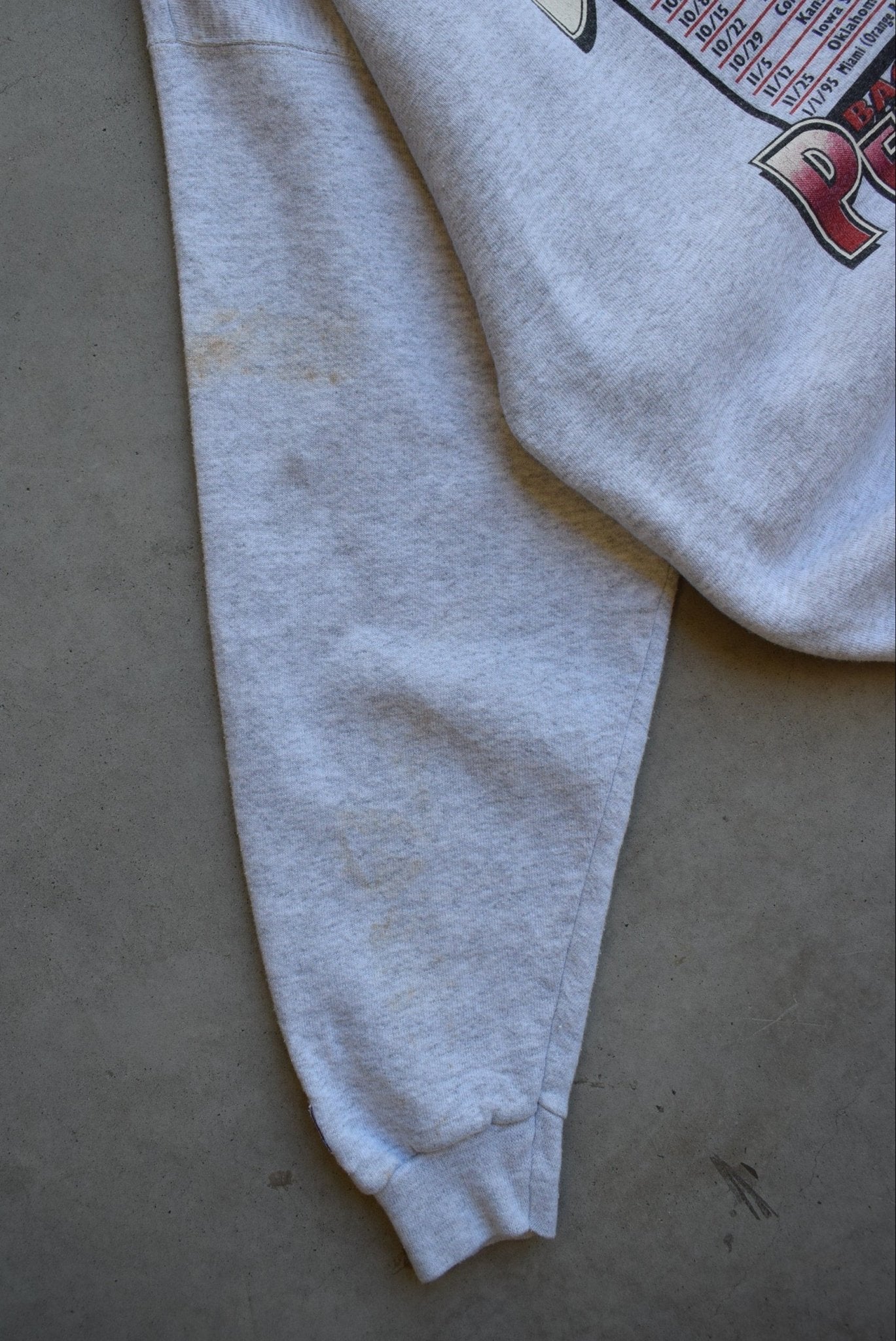 University of Nebraska Football Crewneck — 1995 (L) - Retrospective Store