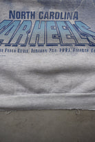 University of North Carolina Football Grey Graphic Crewneck — 1993 (M) - Retrospective Store