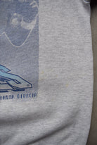 University of North Carolina Football Grey Graphic Crewneck — 1993 (M) - Retrospective Store