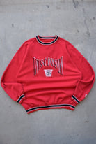 University of Wisconsin Red Embroidered Crewneck — 1990s (L) - Retrospective Store