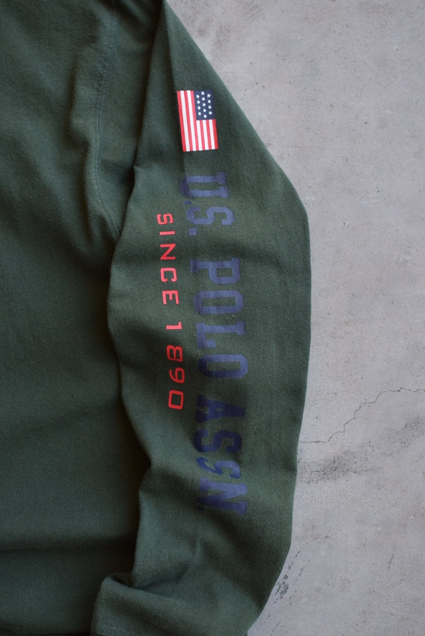U.S. Polo Assn Green Embroidered Long Sleeve Tee — 2000s (XL) - Retrospective Store