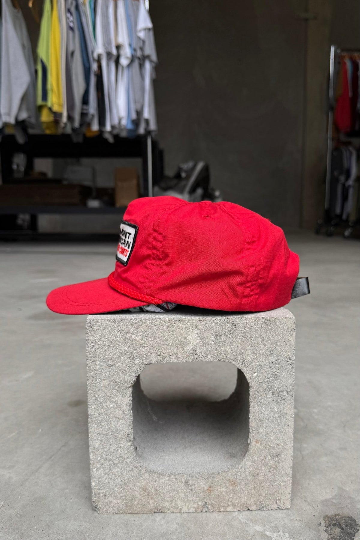 Vermont American Red Embroidered Hat — 1990s - Retrospective Store