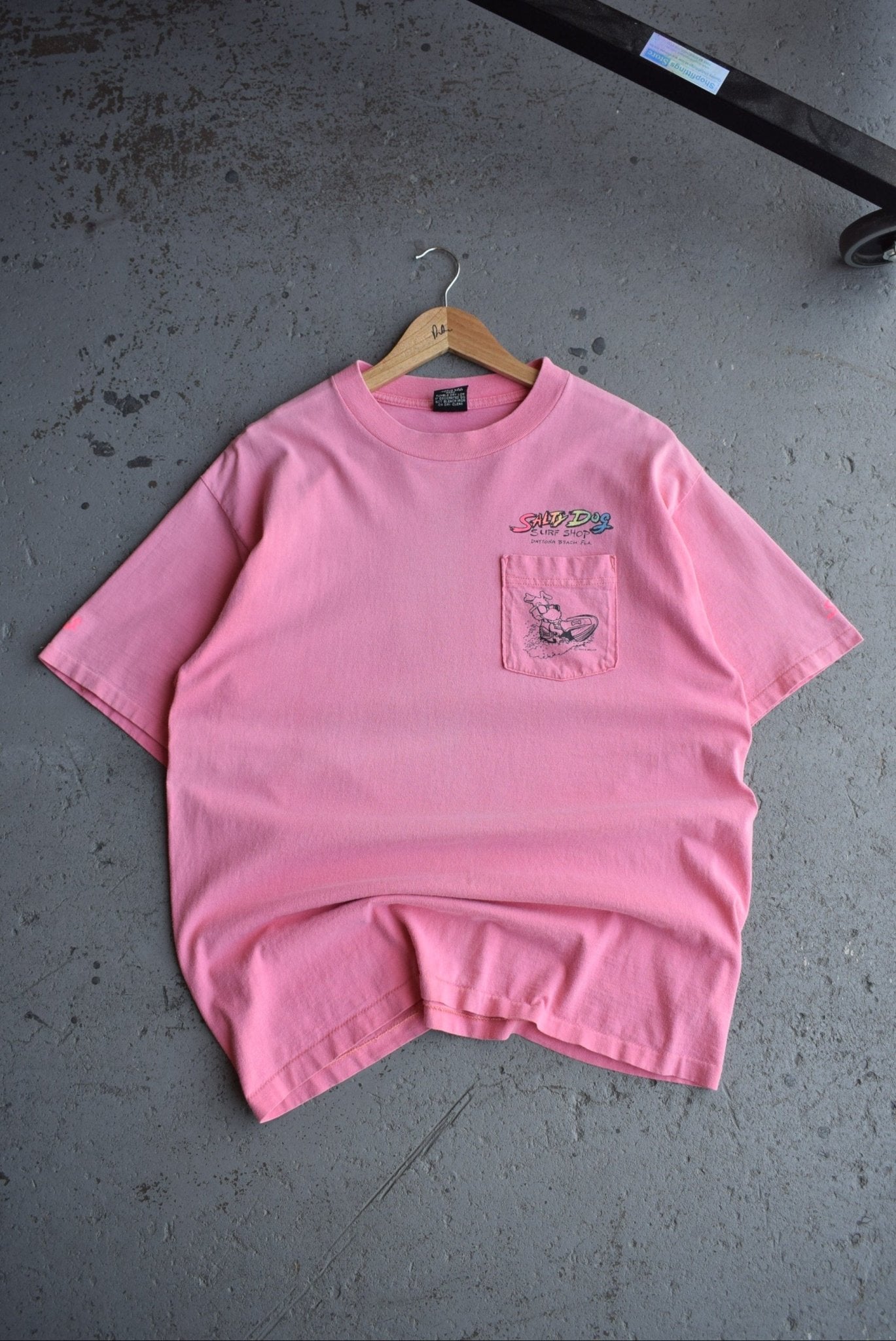 Vintage 1980 Salty Dog Surf Shop Tee (L) - Retrospective Store