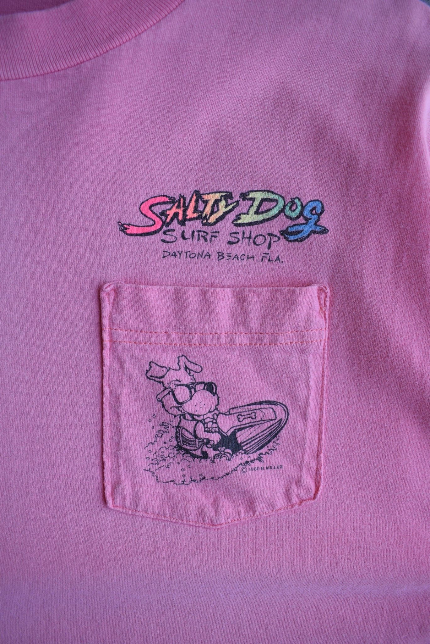 Vintage 1980 Salty Dog Surf Shop Tee (L) - Retrospective Store