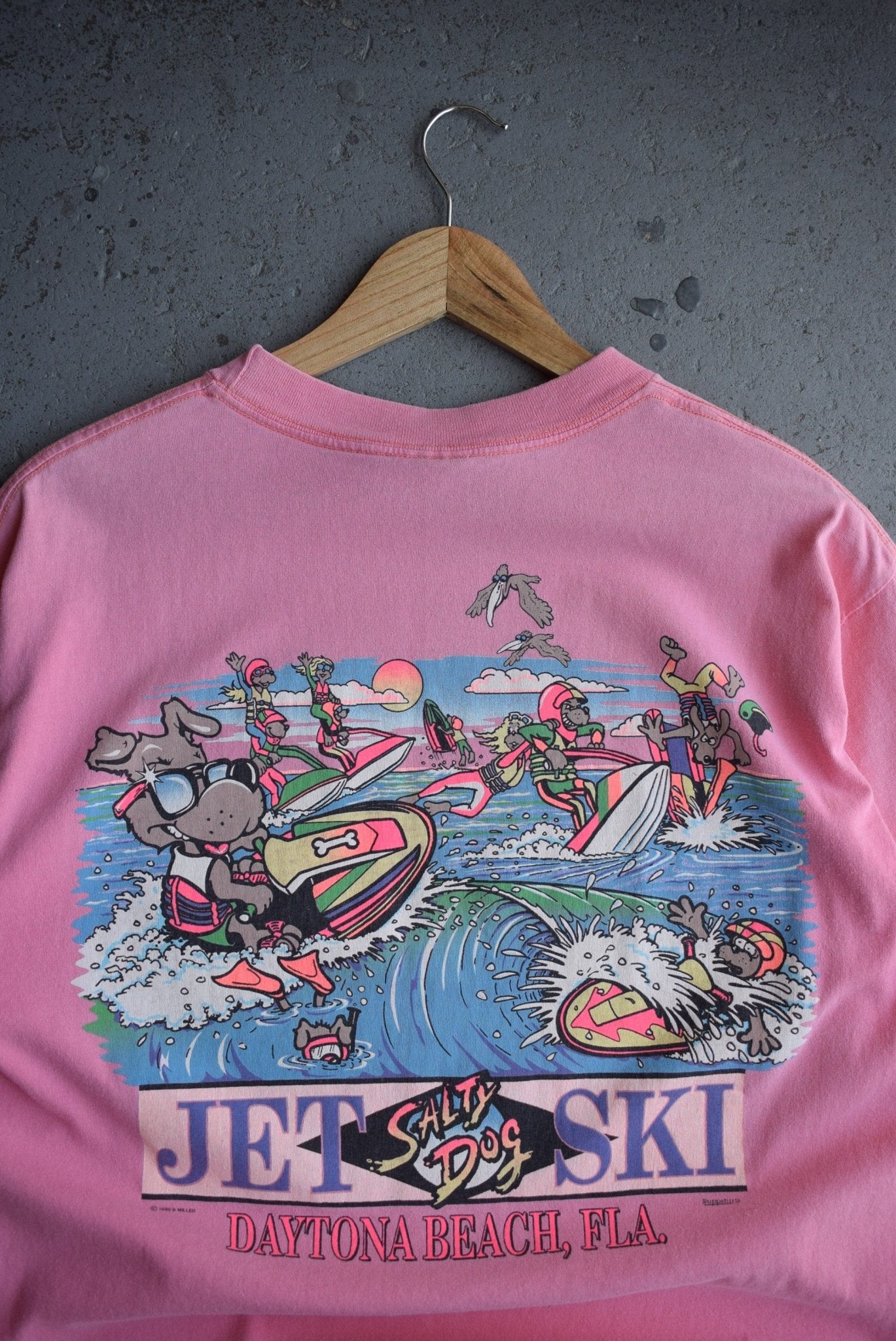 Vintage 1980 Salty Dog Surf Shop Tee (L) - Retrospective Store