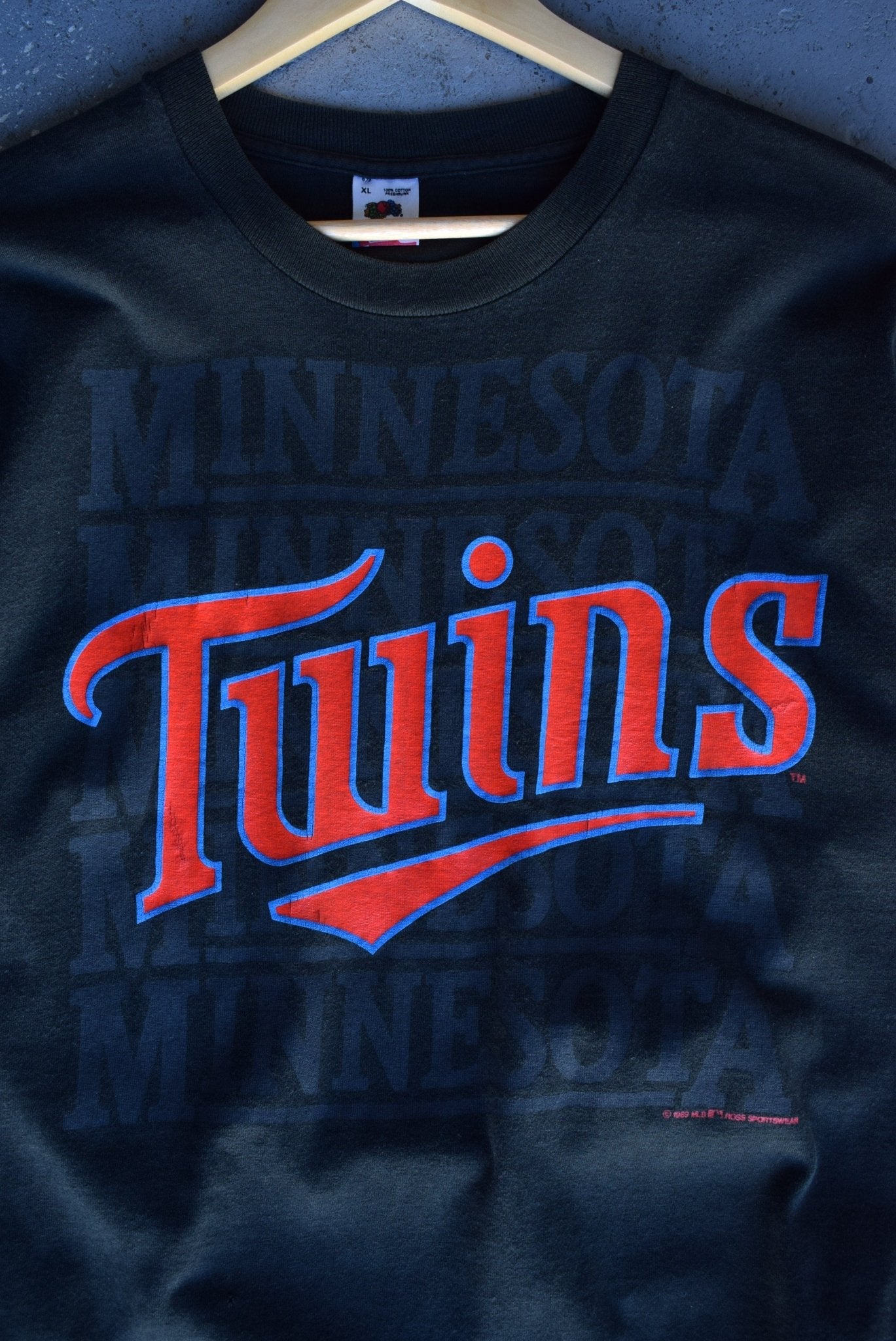 Vintage 1989 MLB Minnesota Twins Tee (XL) - Retrospective Store